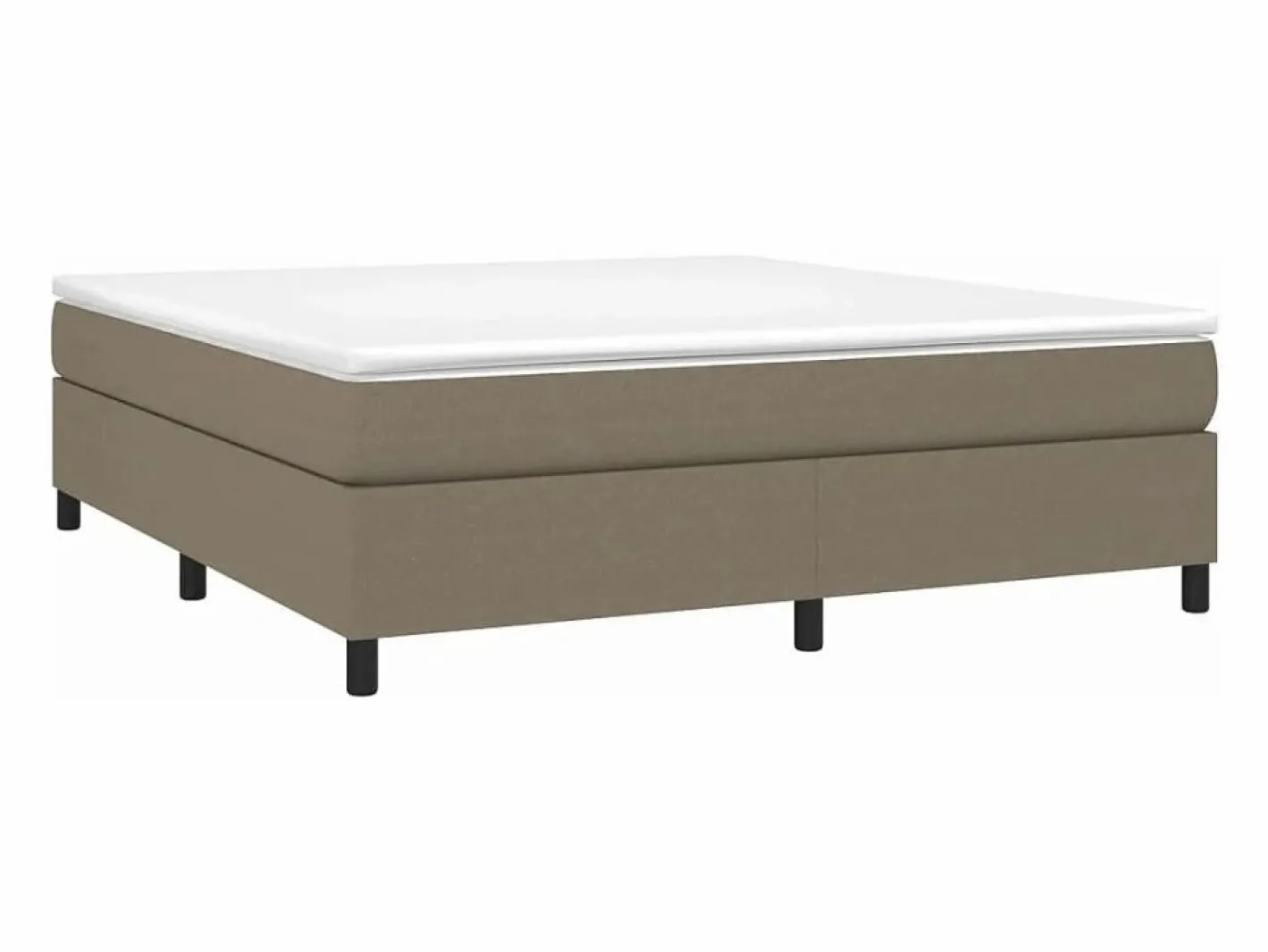Estructura de cama box spring tela gris taupe 180x200 cm^Clicnbuy New