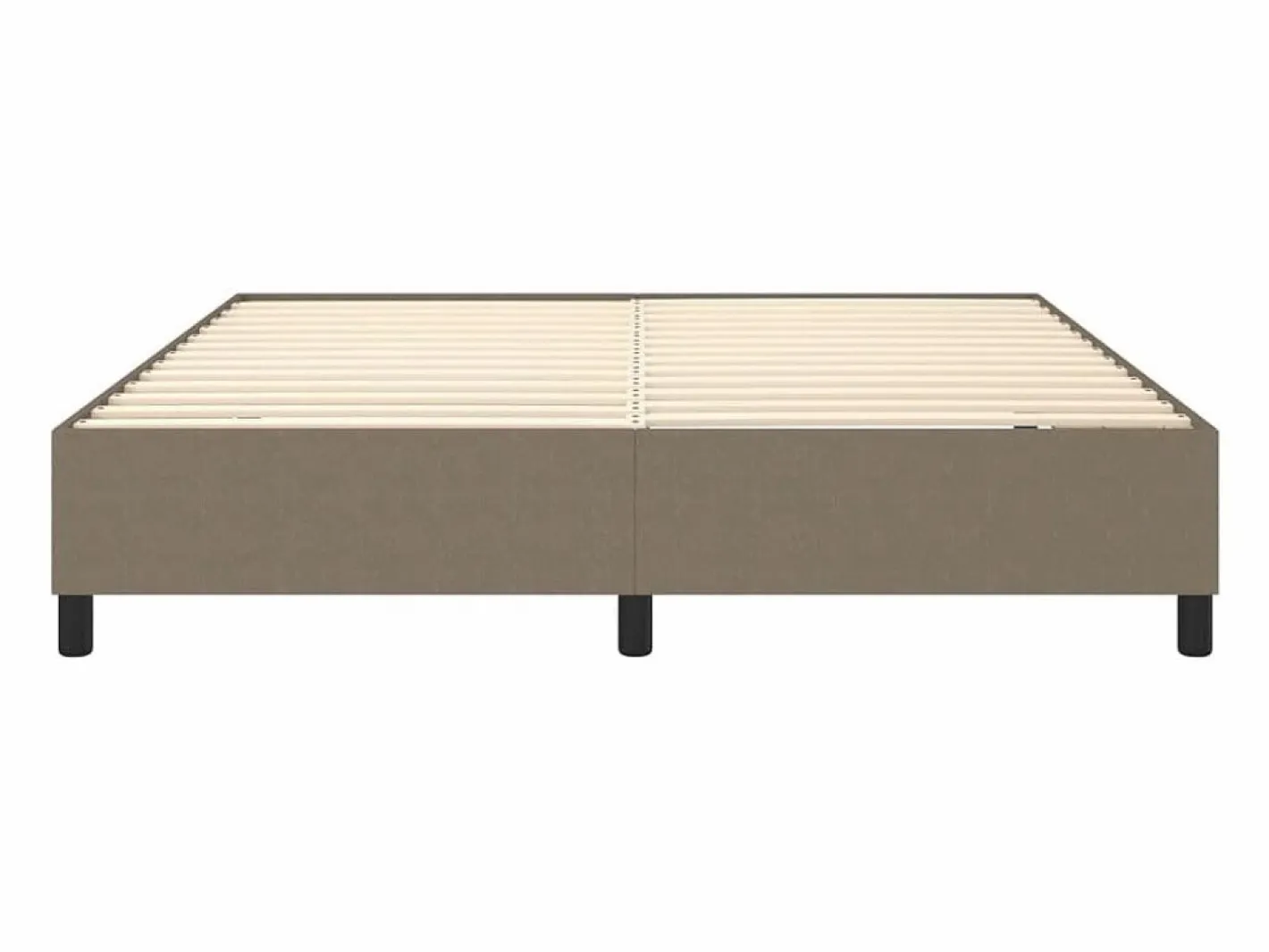 Estructura de cama box spring tela gris taupe 180x200 cm^Clicnbuy New