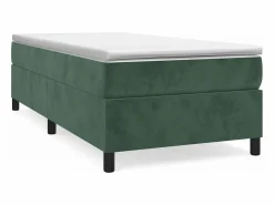 Clicnbuy Somier - 90X190Cm|Estructura de cama box spring terciopelo verde oscuro 90x190 cm