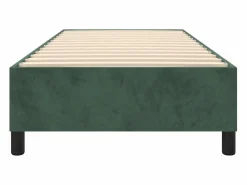 Clicnbuy Somier - 90X190Cm|Estructura de cama box spring terciopelo verde oscuro 90x190 cm