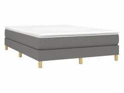 Estructura de cama box spring tela gris oscuro 140x190 cm^Clicnbuy Hot