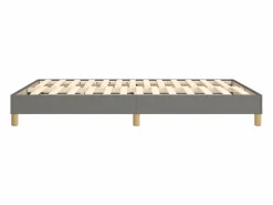 Estructura de cama box spring tela gris oscuro 140x190 cm^Clicnbuy Hot
