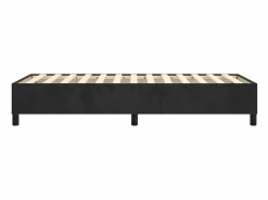 Clicnbuy Somier Tapizado|Estructura de cama box spring terciopelo negro 90x200 cm