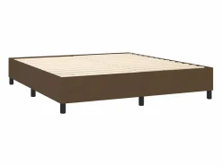 Estructura de cama box spring tela marrón 180x200 cm^Clicnbuy Clearance