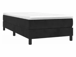 Clicnbuy Estructura de cama box spring terciopelo negro 90x200 cm Sale