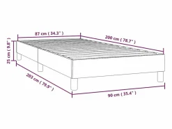 Clicnbuy Estructura de cama box spring terciopelo negro 90x200 cm Sale
