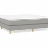 Clicnbuy Estructura de cama box spring tela gris claro 160x200 cm New