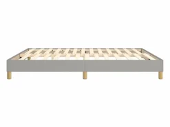 Clicnbuy Estructura de cama box spring tela gris claro 160x200 cm New