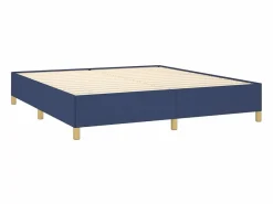 Clicnbuy Somier - 180X200Cm|Estructura de cama box spring tela azul 180x200 cm