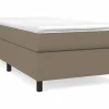 Clicnbuy Somier - 90X190Cm|Estructura de cama box spring tela gris taupe 90x190 cm