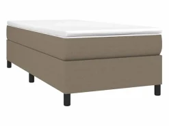 Clicnbuy Somier - 90X190Cm|Estructura de cama box spring tela gris taupe 90x190 cm