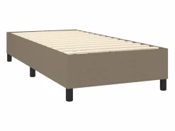 Clicnbuy Somier - 90X190Cm|Estructura de cama box spring tela gris taupe 90x190 cm