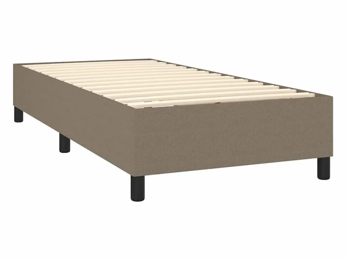 Clicnbuy Somier - 90X190Cm|Estructura de cama box spring tela gris taupe 90x190 cm