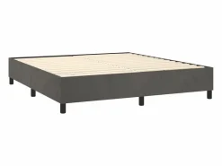 Clicnbuy Somier - 180X200Cm|Estructura de cama box spring terciopelo gris oscuro 180x200 cm