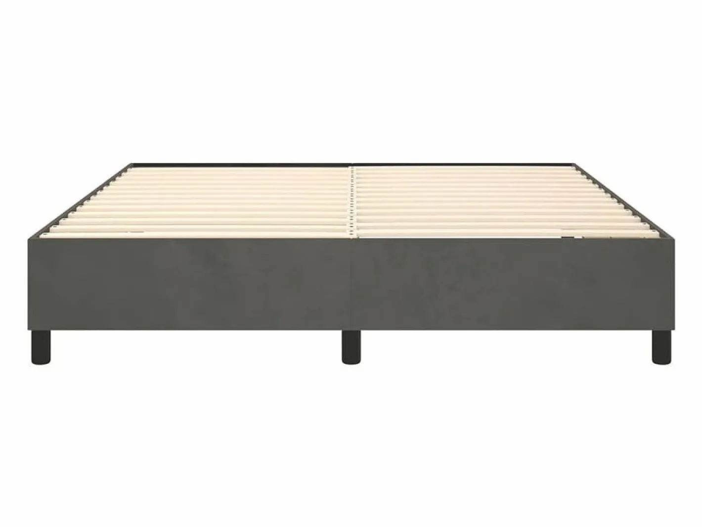 Clicnbuy Somier - 180X200Cm|Estructura de cama box spring terciopelo gris oscuro 180x200 cm