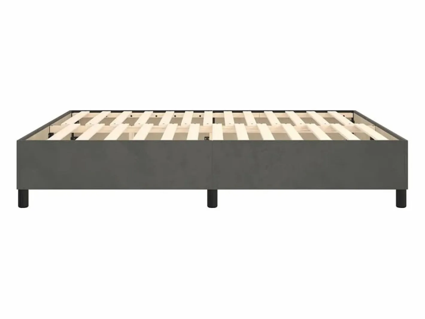 Clicnbuy Somier - 180X200Cm|Estructura de cama box spring terciopelo gris oscuro 180x200 cm