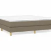 Clicnbuy Estructura de cama box spring tela gris taupe 180x200 cm Outlet