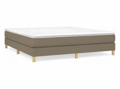 Clicnbuy Estructura de cama box spring tela gris taupe 180x200 cm Outlet