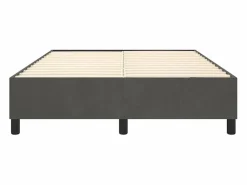 Estructura de cama box spring terciopelo gris oscuro 140x190cm^Clicnbuy Outlet