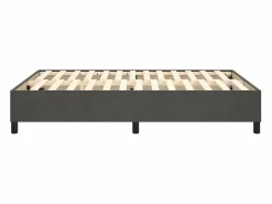 Estructura de cama box spring terciopelo gris oscuro 140x190cm^Clicnbuy Outlet