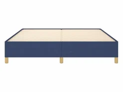 Estructura de cama box spring tela azul 160x200 cm^Clicnbuy New