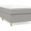 Clicnbuy Somier Tapizado|Somier - 90X190Cm|Estructura de cama box spring tela gris claro 90x190 cm