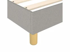 Clicnbuy Somier Tapizado|Somier - 90X190Cm|Estructura de cama box spring tela gris claro 90x190 cm