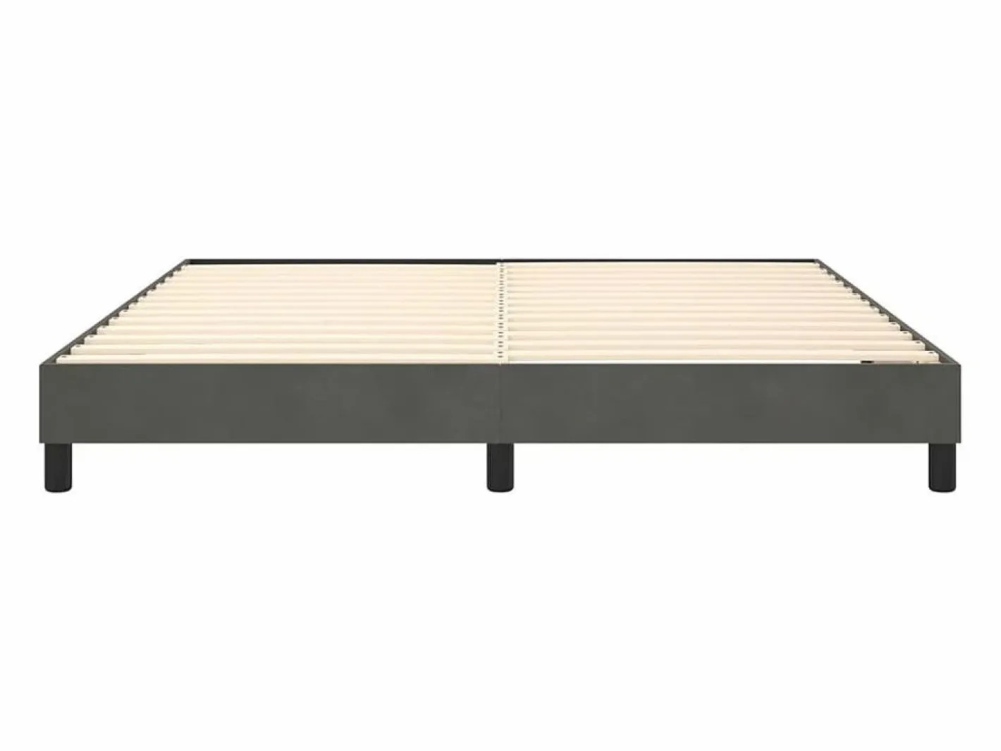 Estructura de cama box spring terciopelo gris oscuro 160x200 cm^Clicnbuy New