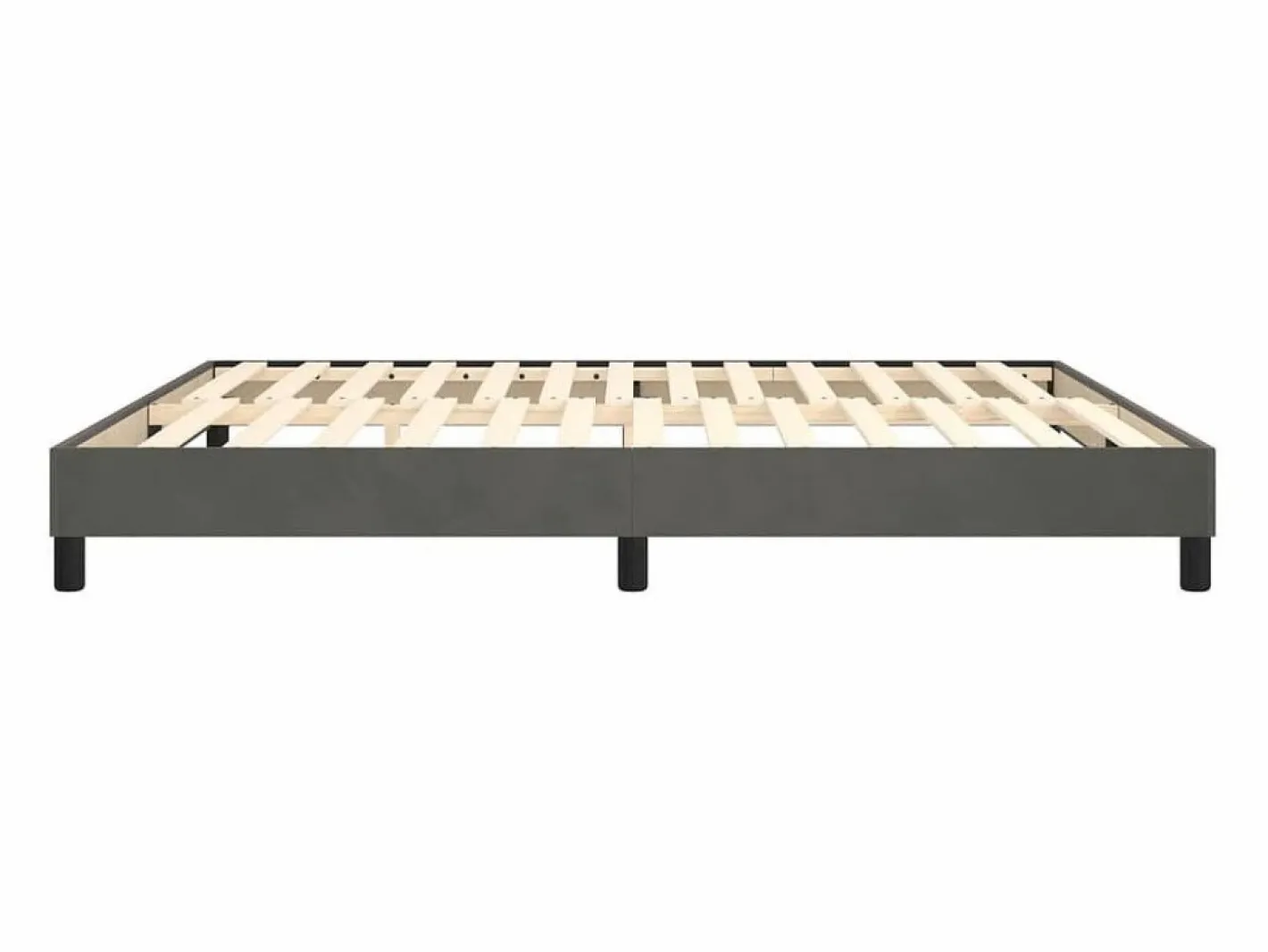 Estructura de cama box spring terciopelo gris oscuro 160x200 cm^Clicnbuy New