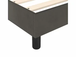 Estructura de cama box spring terciopelo gris oscuro 160x200 cm^Clicnbuy New