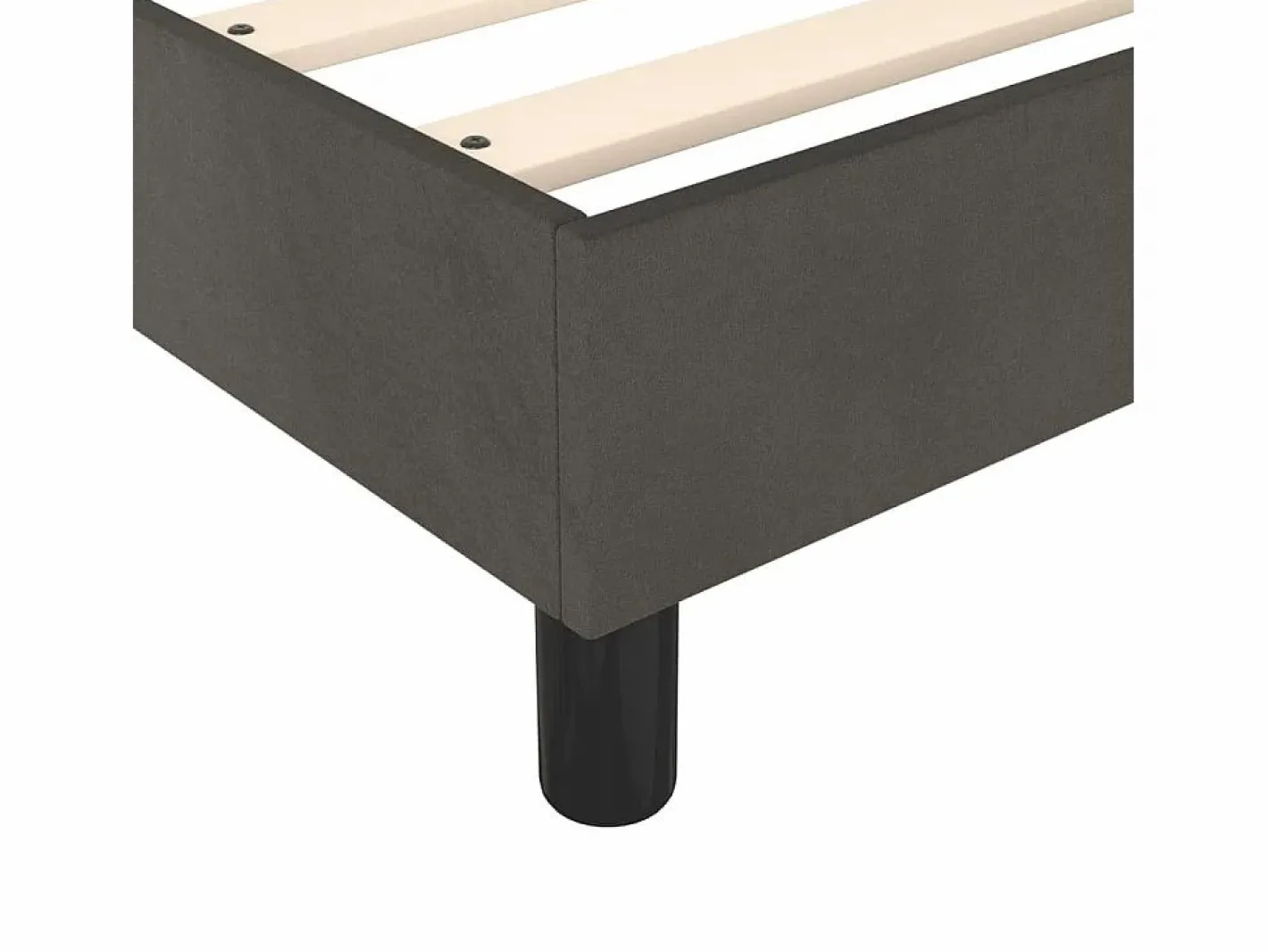 Estructura de cama box spring terciopelo gris oscuro 160x200 cm^Clicnbuy New