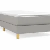 Clicnbuy Somier - 90X190Cm|Estructura de cama box spring tela gris claro 90x190 cm