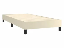 Clicnbuy Somier Tapizado|Estructura de cama box spring cuero sintético 90x190 cm