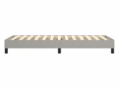 Estructura de cama box spring tela gris claro 90x190 cm^Clicnbuy