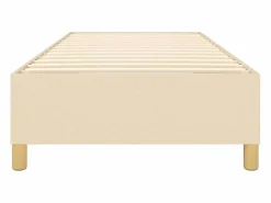 Clicnbuy Estructura de cama box spring tela color crema 90x190 cm Discount