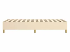 Clicnbuy Estructura de cama box spring tela color crema 90x190 cm Discount