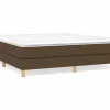 Clicnbuy Estructura de cama box spring tela marrón 160x200 cm New