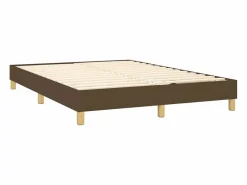 Estructura de cama box spring tela marrón 140x190 cm^Clicnbuy Discount