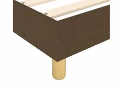 Estructura de cama box spring tela marrón 140x190 cm^Clicnbuy Discount
