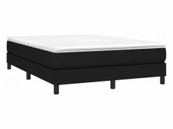 Clicnbuy Estructura de cama box spring tela negro 140x190 cm New