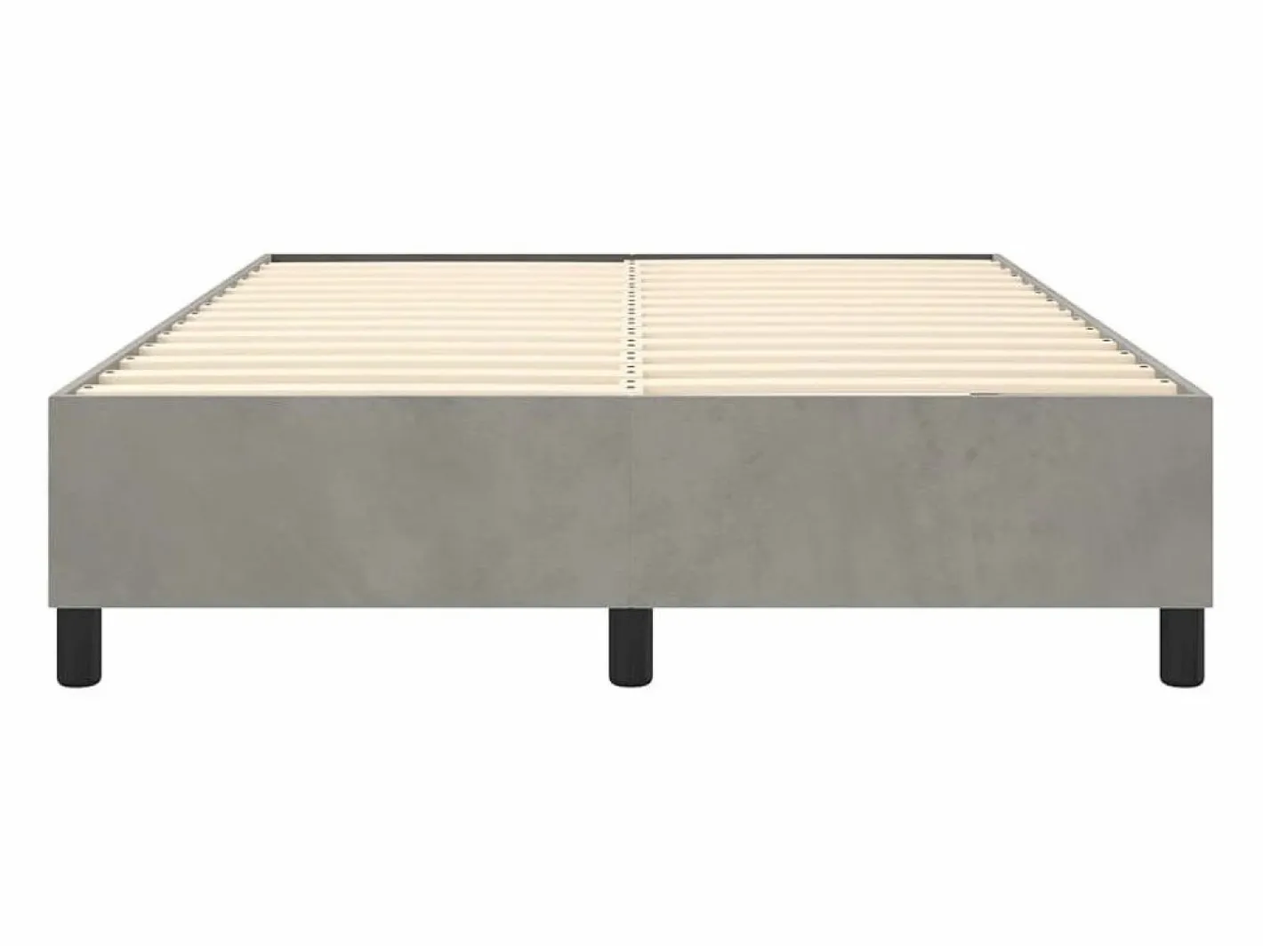 Clicnbuy Somier - 140X190Cm|Estructura de cama box spring terciopelo gris claro 140x190 cm