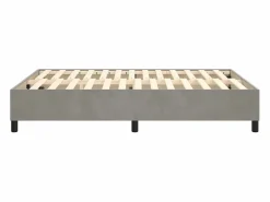 Clicnbuy Somier - 140X190Cm|Estructura de cama box spring terciopelo gris claro 140x190 cm