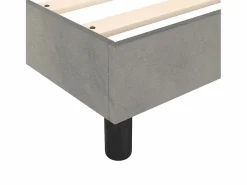 Clicnbuy Somier - 140X190Cm|Estructura de cama box spring terciopelo gris claro 140x190 cm