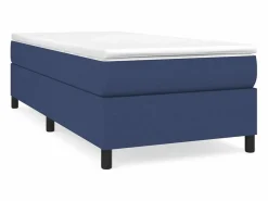 Clicnbuy Somier Tapizado|Somier - 90X190Cm|Estructura de cama box spring tela azul 90x190 cm