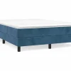 Clicnbuy Estructura de cama box spring terciopelo azul oscuro 140x190 cm Online
