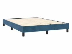 Clicnbuy Estructura de cama box spring terciopelo azul oscuro 140x190 cm Online