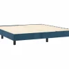 Clicnbuy Estructura de cama box spring terciopelo azul oscuro 160x200 cm Sale