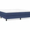 Clicnbuy Somier - 180X200Cm|Estructura de cama box spring tela azul 180x200 cm