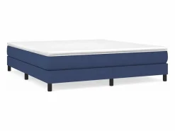 Clicnbuy Somier - 180X200Cm|Estructura de cama box spring tela azul 180x200 cm