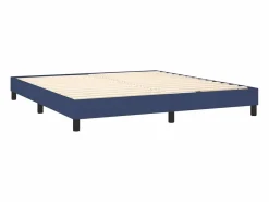 Clicnbuy Somier - 180X200Cm|Estructura de cama box spring tela azul 180x200 cm